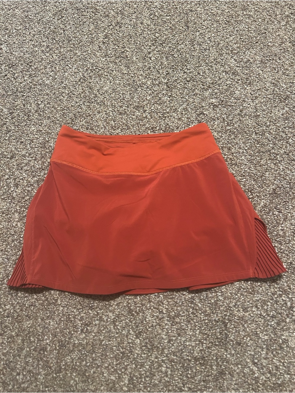 Lululemon Play Off The Pleats Athletic Skort in Burnt Orange Workout Athletica